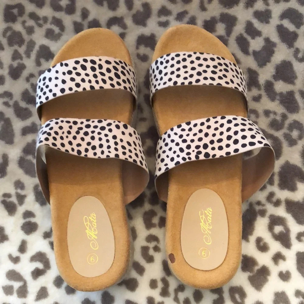 Mata Cheetah Priscilla Platform Espadrilles Women’s Shoes Size 9